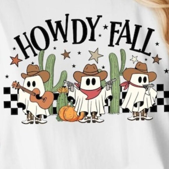 Howdy Fall Shirt, Cute Halloween Shirt, Fall Tshirt - Picture 2 of 4